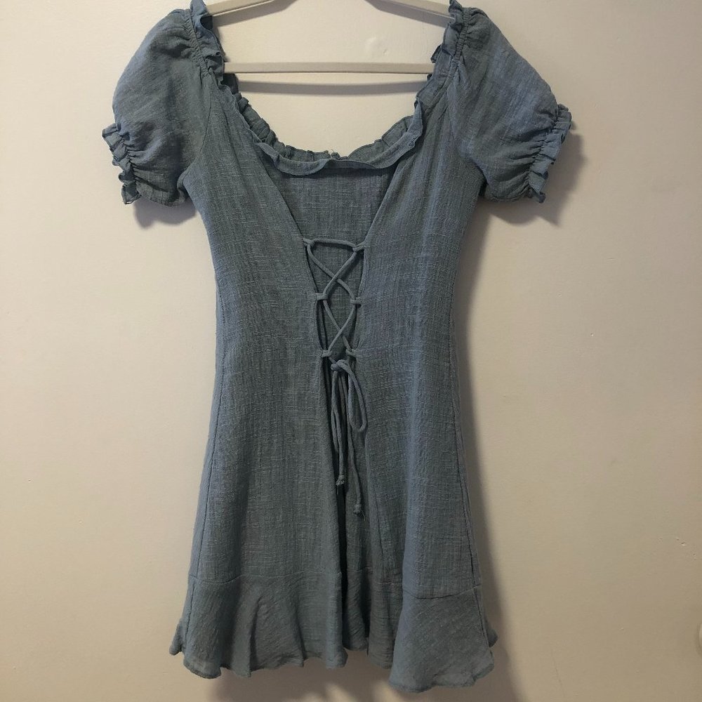 Urban Outfitters Blue Prairie Mini Dress